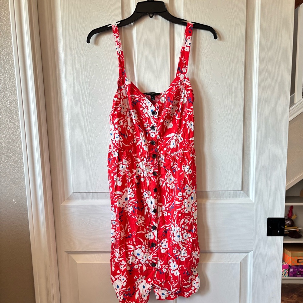 Banana Republic Red Floral Button-Front dresses